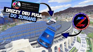 ZUMANS PERSEGUIU O DRIZZY NA FUGA COM PG NO RUSH ! GTA RP ! GTA FIVEM ROLEPLAY