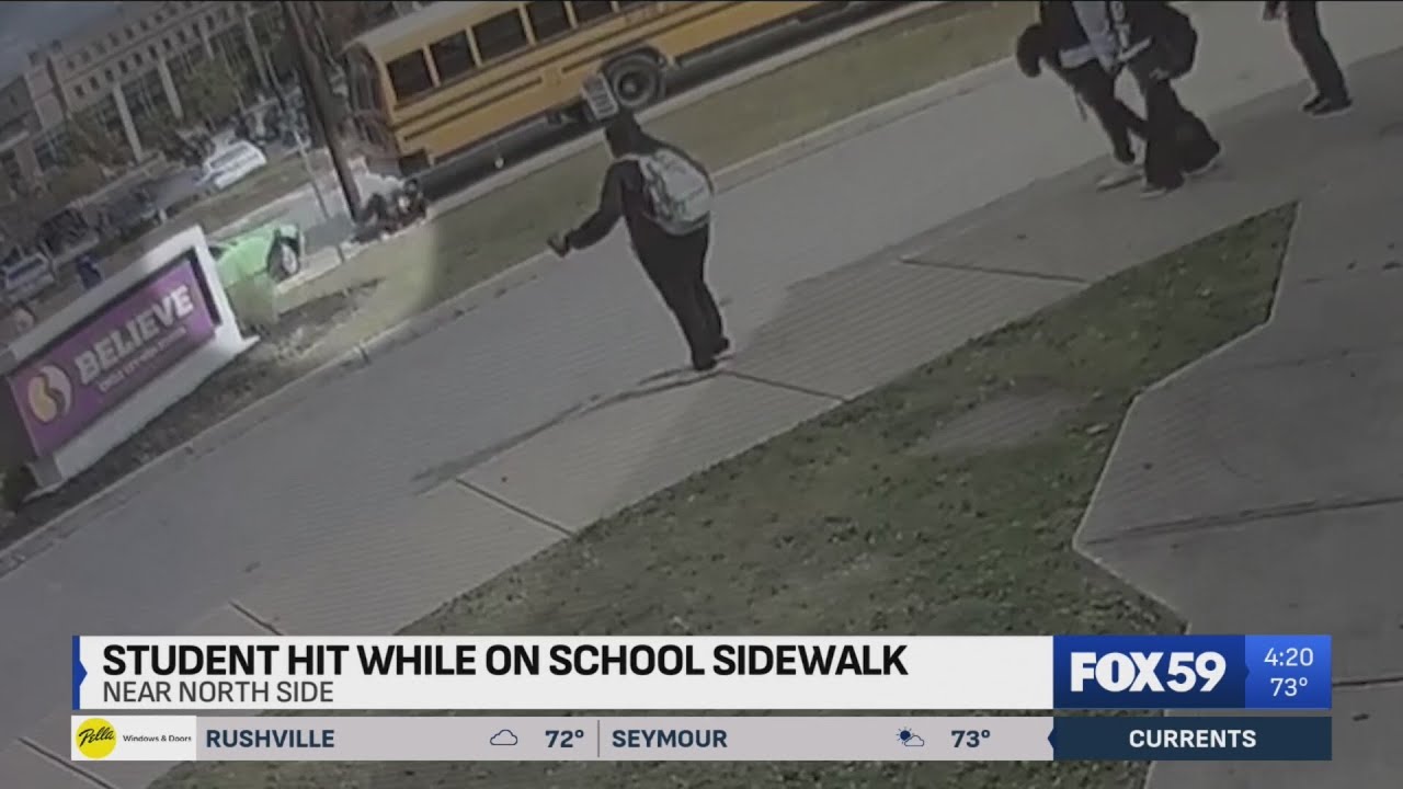 Student hit outside of near north side HS - YouTube