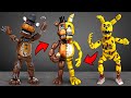 Fnaf trio ur ur ur makeover  freddy fazbear springtrap et lanimatronic 2 en 1  