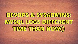 Celebrity DevOps & SysAdmins: MySQL logs different time than NOW() (2 Solutions!!) Profile