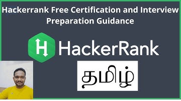 Hacker rank Free Certification and Interview Preparation Guidance  Tamil