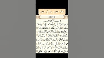 سورة الاعلى ملا خضر عادل خضر