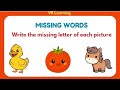Let's finish the words || Missing Syallble || #vocabulary