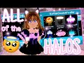I got to TRY ON ALL the HALOS in ROYALE HIGH! //Roblox Royale High TRADING and HALOS