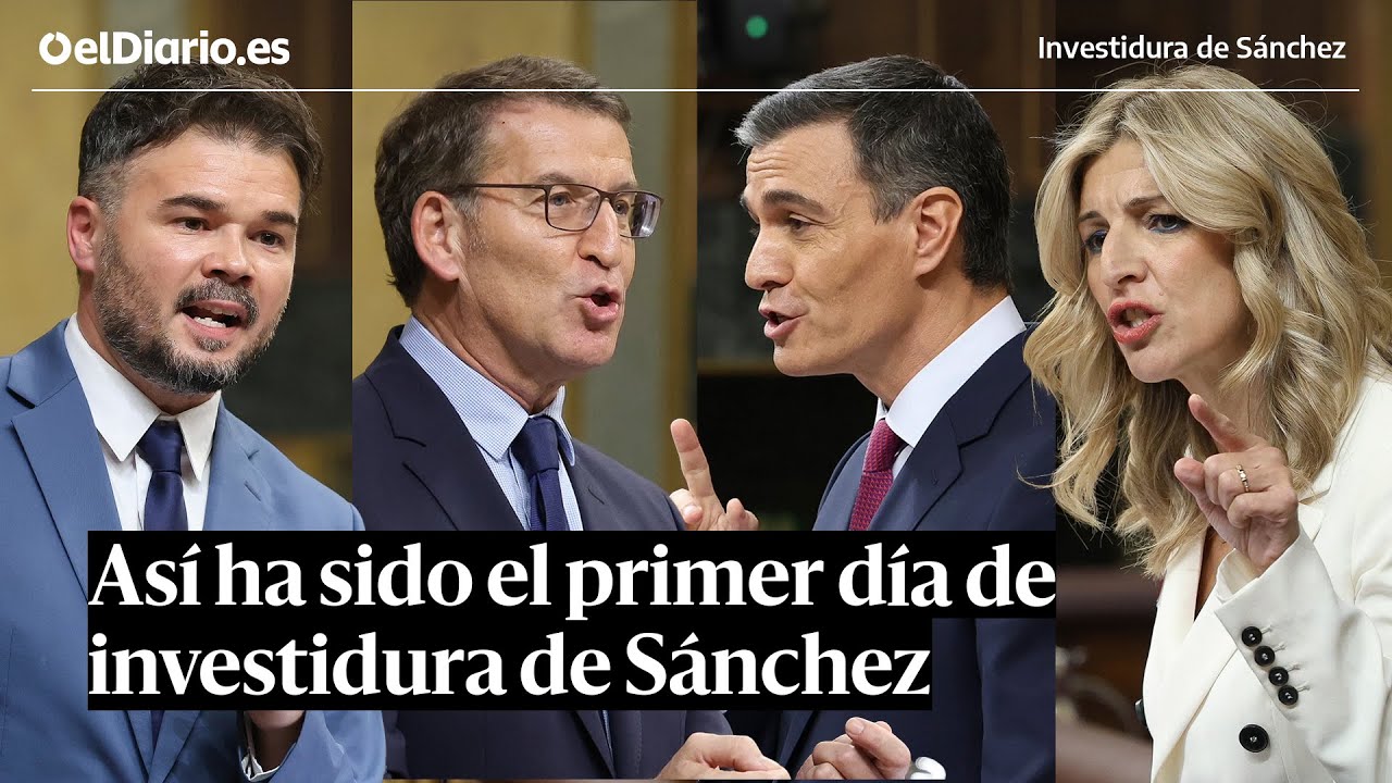 RESUMEN del DÍA 1 de investidura: Sánchez defiende la amnistía y Feijóo acusa 