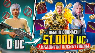 🔥 51.000 UC - OBUNACHIM AKKAUNTINI KUCHAYTIRDIM 😍 - BARCHA HOHLAGAN NARSALAR TUSHDI! 🥵 - PUBG MOBILE