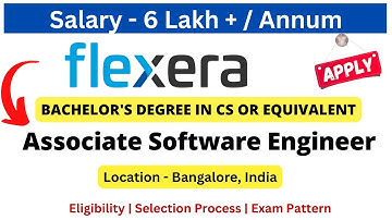 Flexera Off Campus Drive for Fresher 2023/2024 Associate Software Engineer Salary 6 LPA+ #freshers