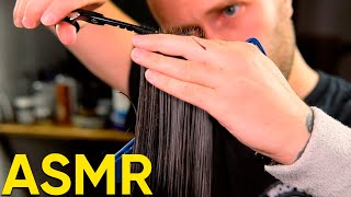 Look at this Scissors Only Haircut! 💈 ASMR BARBER