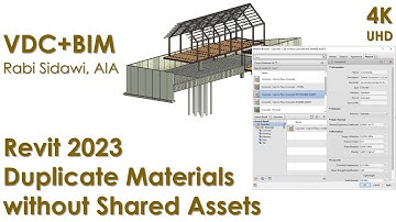 Revit 2023 Duplicate Materials without Shared Assets
