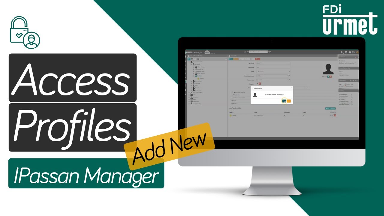 How to Add a New Access Profile - Urmet IPassan Manager