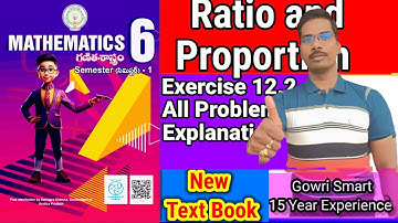 6th Class Maths(2024-25) New Syllabus|| Chapter-12|| Ratio and Proportion Full || Exercise 12.2