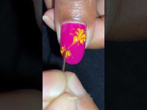 easy nail art with safety pin 🧷 | aesthetic nail art designs #youtubeshorts #shortnails