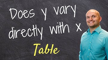 How to determine if a function y varies directly with x from a table