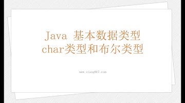 Java 基本数据类型 char 类型和布尔类型（学习 Java 编程语言 003）