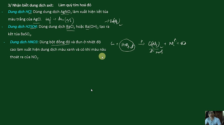 Các dấu hiệu nhận biết các chất hóa học