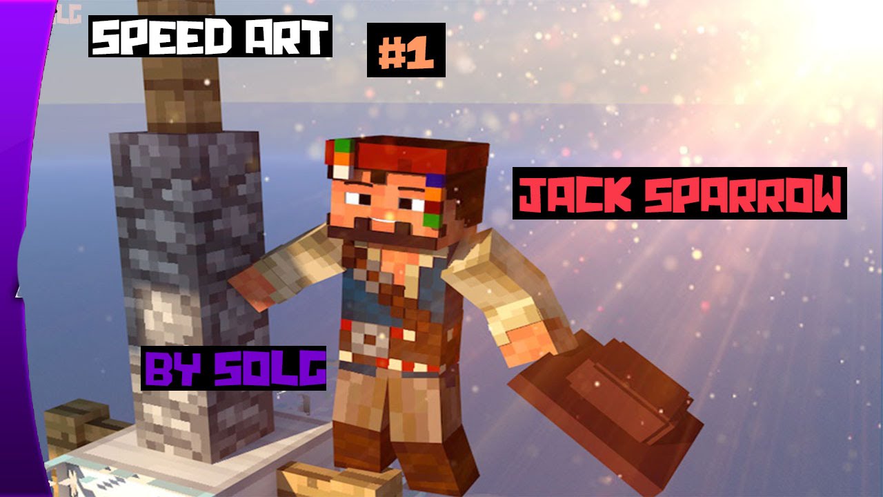 |Speed Art| Jack Sparrow Minecraft| Cinema 4D - YouTube