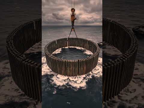 What is a Cofferdam? Explained in 50 Seconds!  #civilengineering #construction #buildingdesign