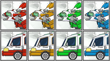 Dino Robot Ankylosaurus Corps - Ambulance Car - Dinosaurs Robot Gameplay | SMG