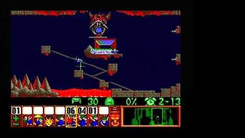 Lemmings SNES SUNSOFT SPECIAL 4 solution number: 1/4