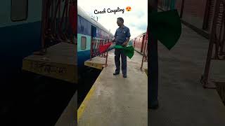 Railway Ka Sabse Dangerous Job 😨😍 #coupling #shorts
