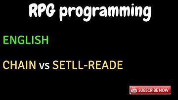 IBM i, AS400 Tutorial, iSeries, System i - CHAIN vs SETLL-READE_ENGLISH