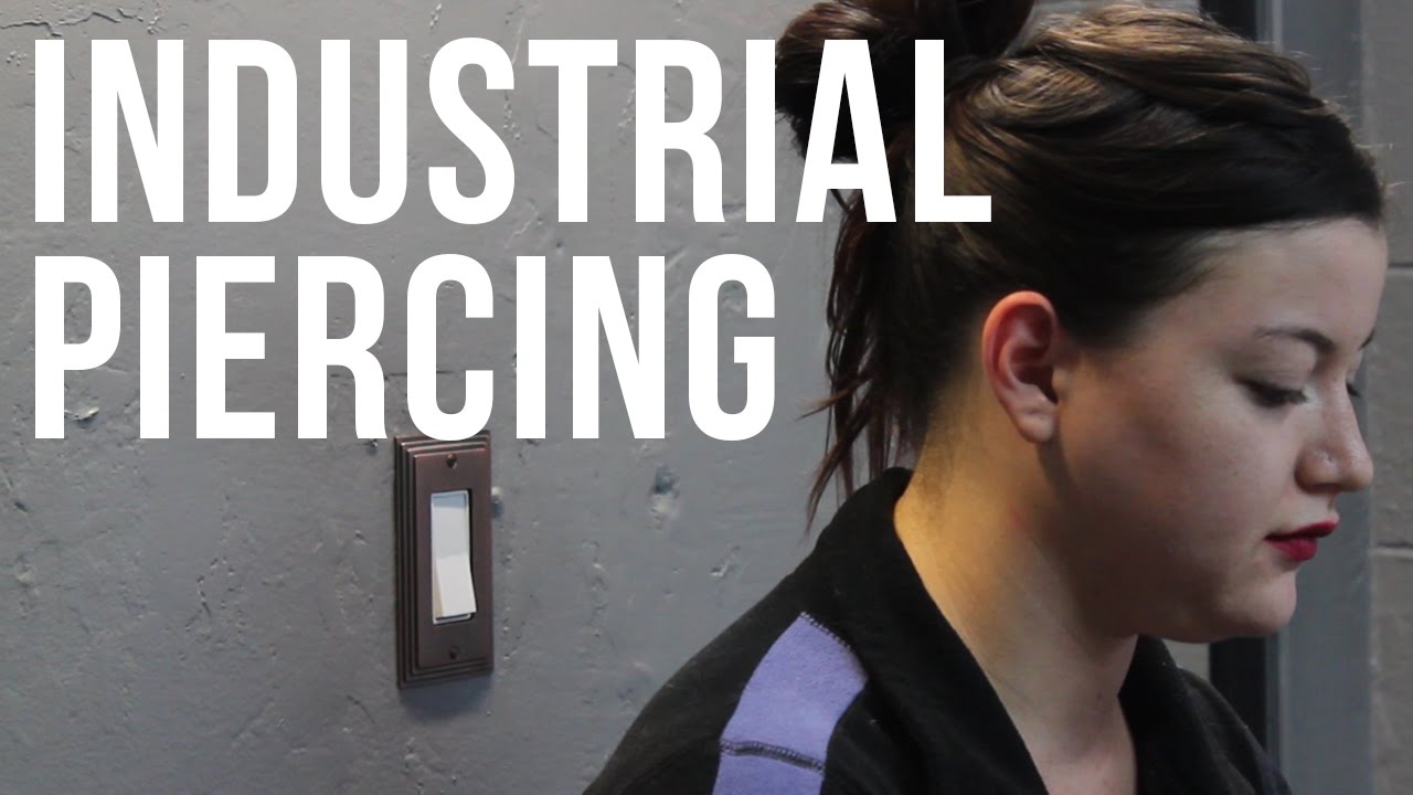 Dakota Gets Her Industrial Pierced