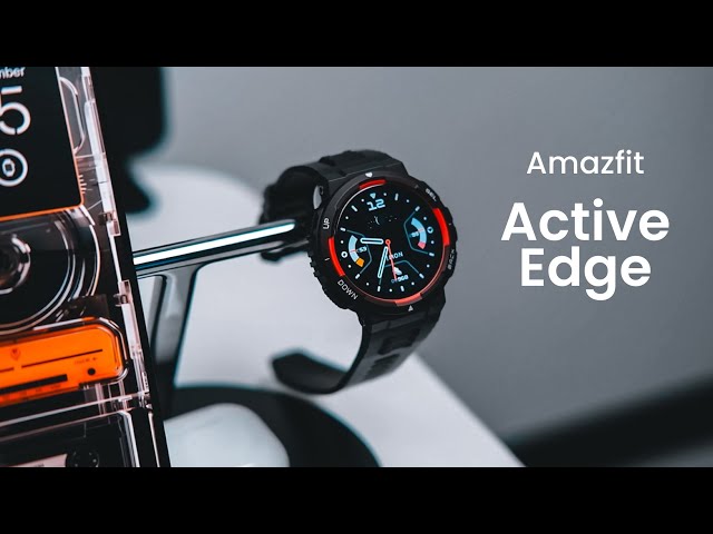 Amazfit Active Edge Smart Watch with Stylish Rugged Sport & Fitness Design,  GPS, AI Health Coach for Gym, Outdoor, Workouts & Exercise, 16 Days