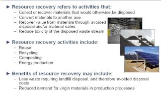 Resource Recovery Technologies