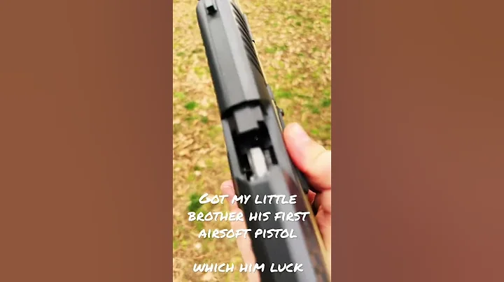 Little brothers first pistol #airsoft #shorts