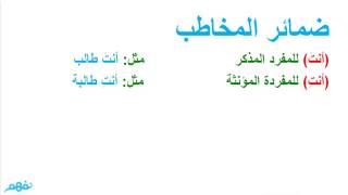 الضمائر - لغة عربية - للصف الثالث الإبتدائي - موقع نفهم - موقع نفهم