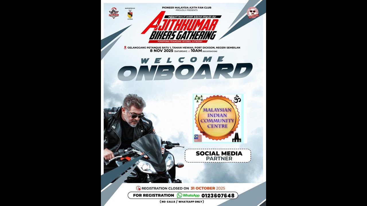 Pioneer Malaysia Ajith Fan Club present Respective Mr Ajith Kumar Bikers Gathering