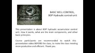 BOP control unit