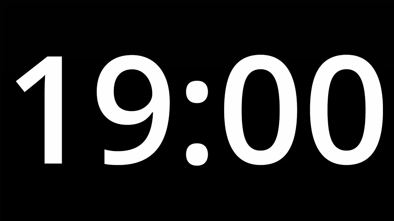 19 MINUTE TIMER with alarm - COUNTDOWN Clock Alarm
