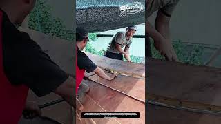 Extreme Handcrafted Wooden Boat Planking – Precision Hammer Technique in Action.
