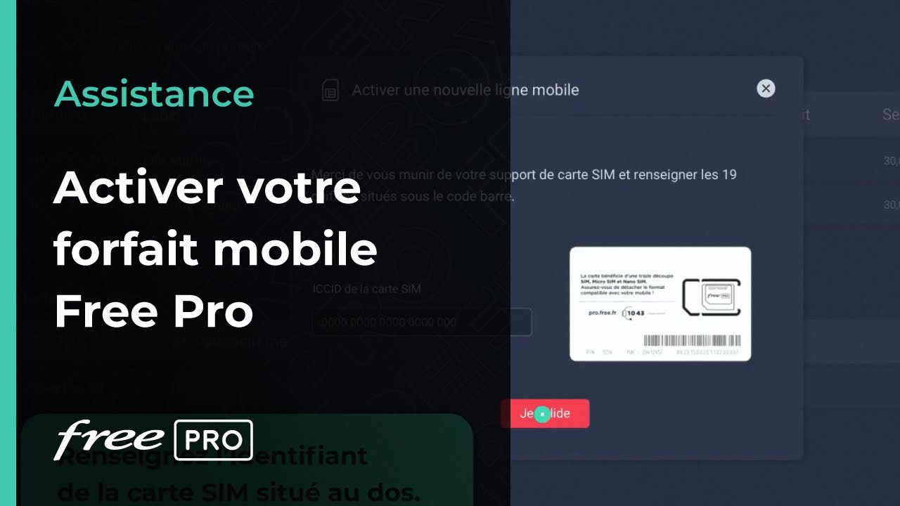 Activer un forfait mobile Free Pro