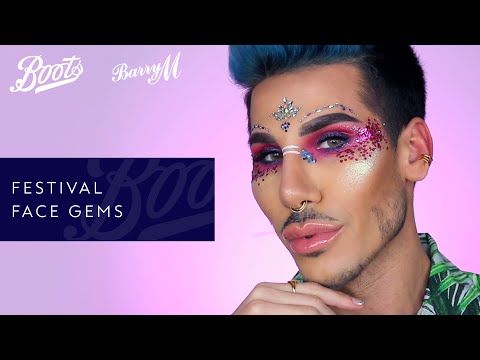Festival make-up: Face gems with Barry M