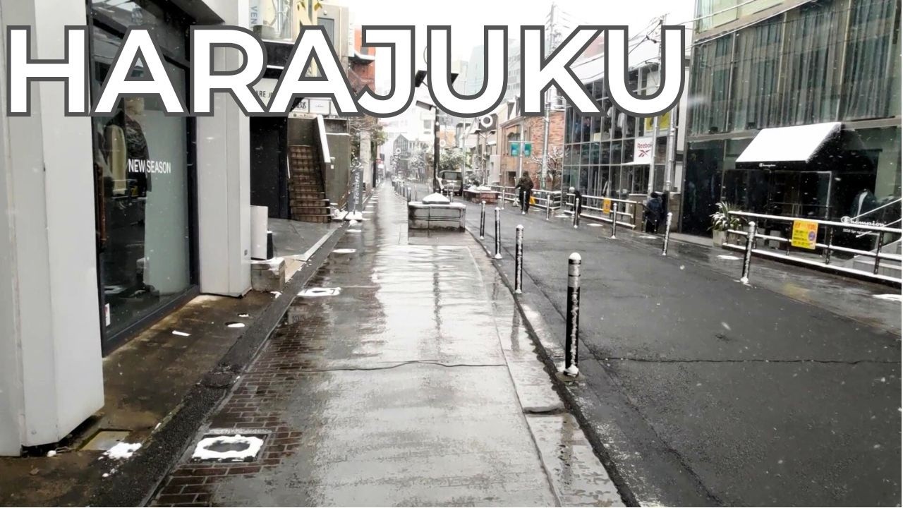 Early Snowy Morning HARAJUKU: Exploring Empty Backstreets