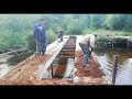 Удмуртский питомник ЗСЛ совместно с местными жителями построил мост через реку Кырчму