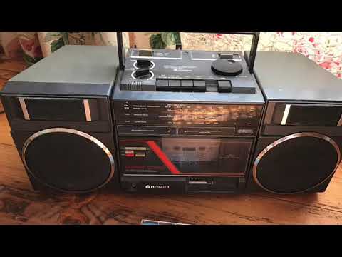Hitachi TRK-930E vintage boombox stereo - YouTube