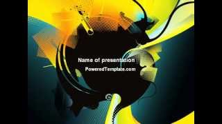 Modern Music Theme PowerPoint Template by PoweredTemplate.com