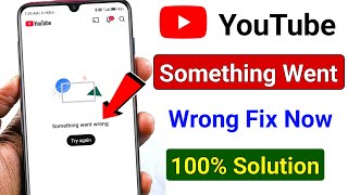 Famous Youtube Something Went Wrong tap to retry Solved | Something Went Wrong Problem Solution Profile