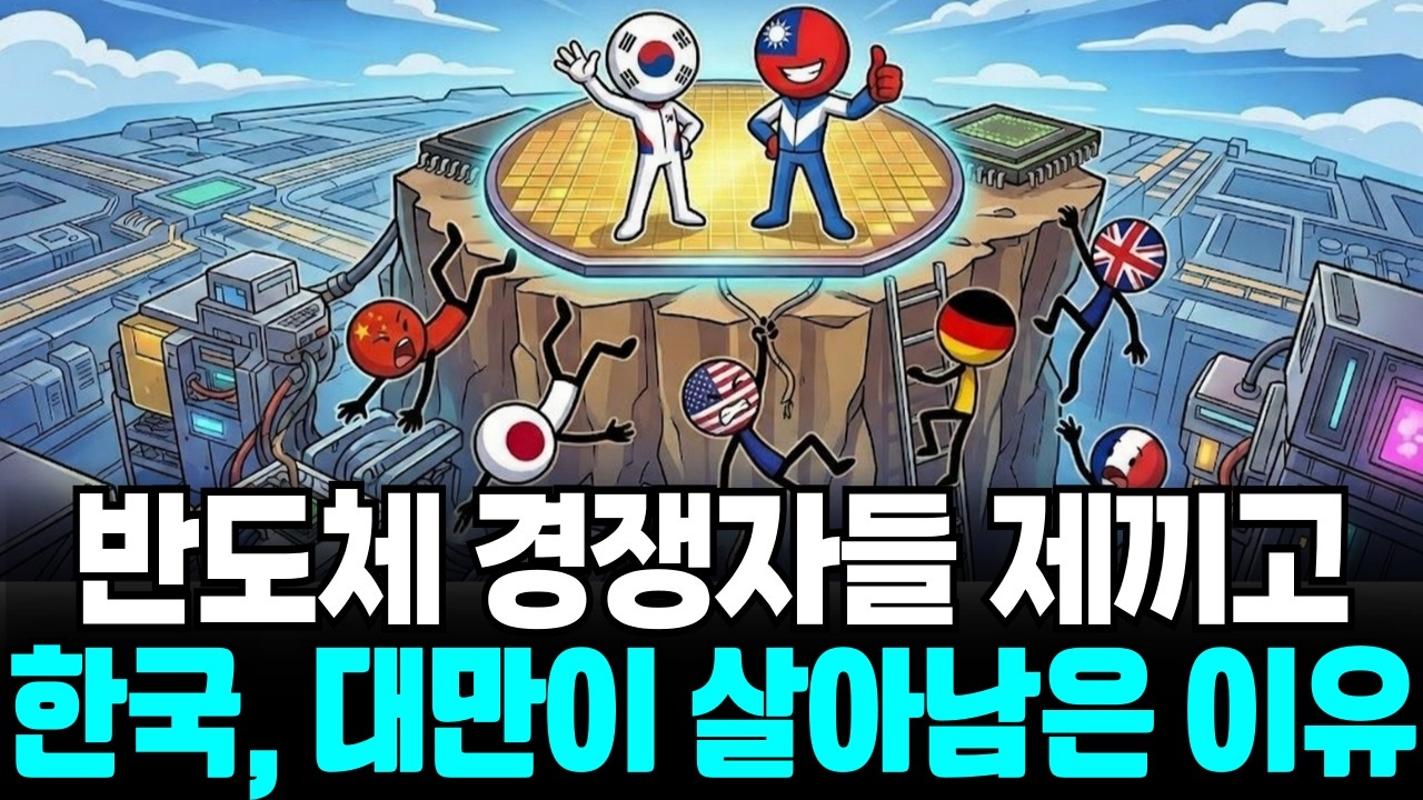 전세계 강력한 반도체 경쟁자들을 제끼고 한국과 대만이 살아남은 이유