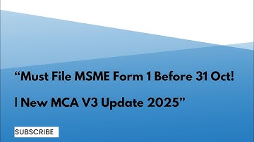 “MSME Form 1 (V3 Update 2025) | Who Should File, Due Dates & Penalties Explained”