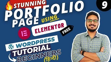 Create Stunning Portfolio using Elementor (Free Version) - WordPress Tutorial for Beginners