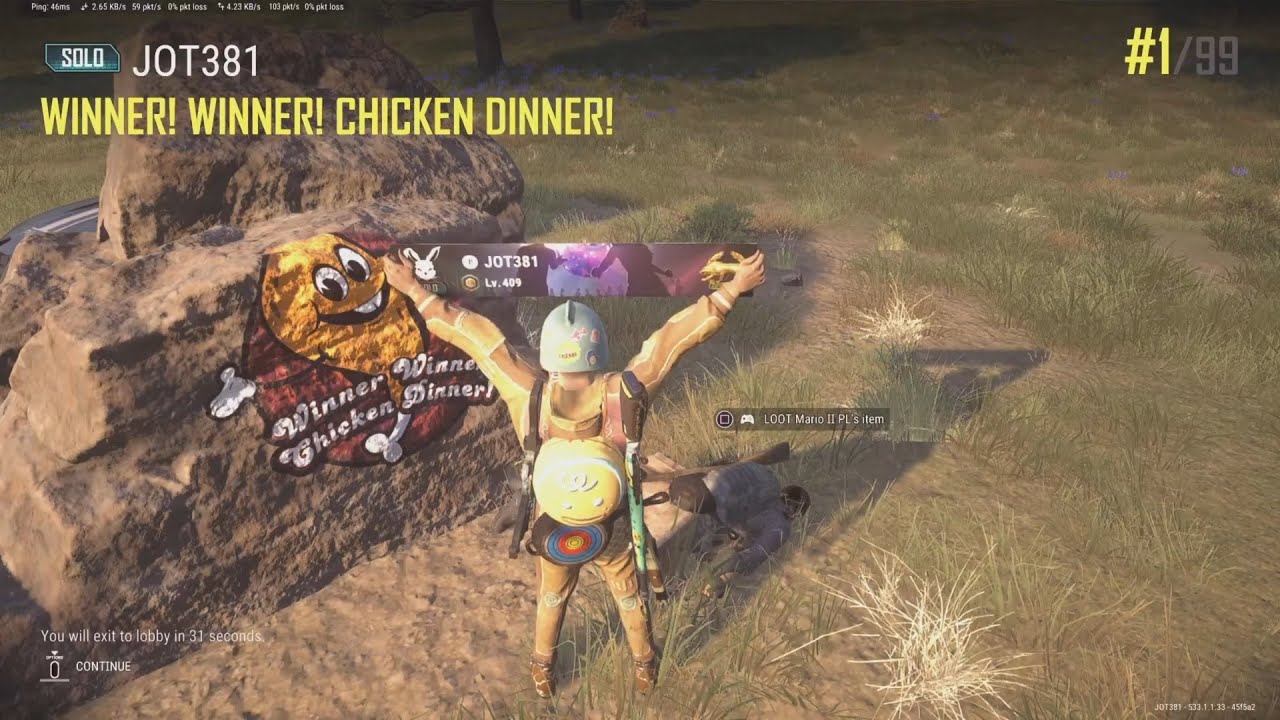 JOT381 PUBG 090125 DESTON 6 KILLS 1855th SOLO WIN 1/99 CHICKEN DINNER ...