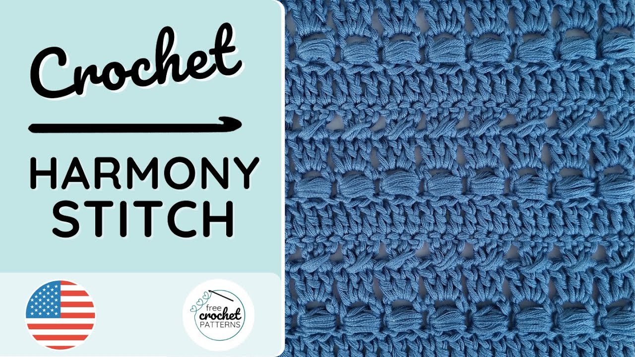 How to Crochet the Harmony Stitch - Tutorial + Chart - 