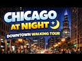 usa Chicago at Night Downtown Walking Tour Willis Tower Skydeck City Skyline Views Observation Deck.