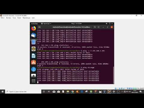 le ping entre deux machines virtuelles Ubuntu et CentOs