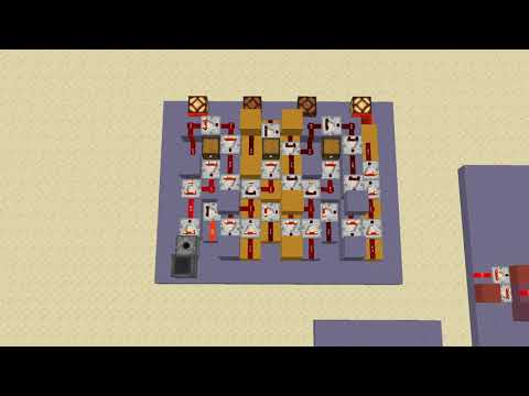 Small binary counter (ADC using Minecraft Redstone)
