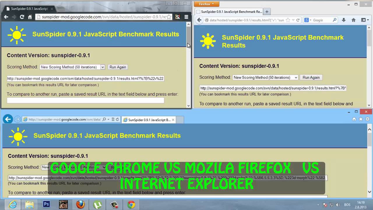 google chrome vs internet explorer vs firefox